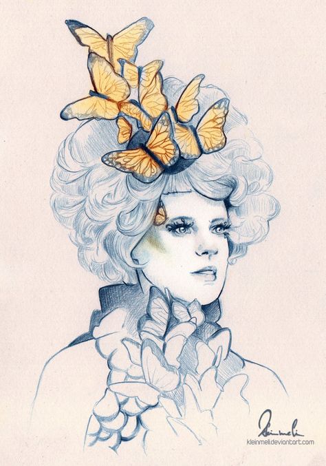 Effie Trinket by kleinmeli.deviantart.com on @deviantART Hunger Games Drawings, Hunger Games Effie, Hunger Games Wallpaper, Hunger Games Fan Art, Effie Trinket, Hunger Games Fandom, Hunger Games Catching Fire, Hunger Games Trilogy, Game Illustration