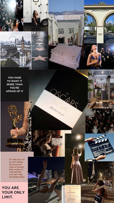 Vision board, mood board, acting, actor, oscars, Hollywood Famous Actress Aesthetic On Set, Acting Dream Board, Vision Board For Actress, Reality Tv Star Aesthetic, Acting Career Aesthetic Wallpaper, Acting Vision Board Wallpaper, Acting Backgrounds, Film Vision Board, Acting Life Aesthetic