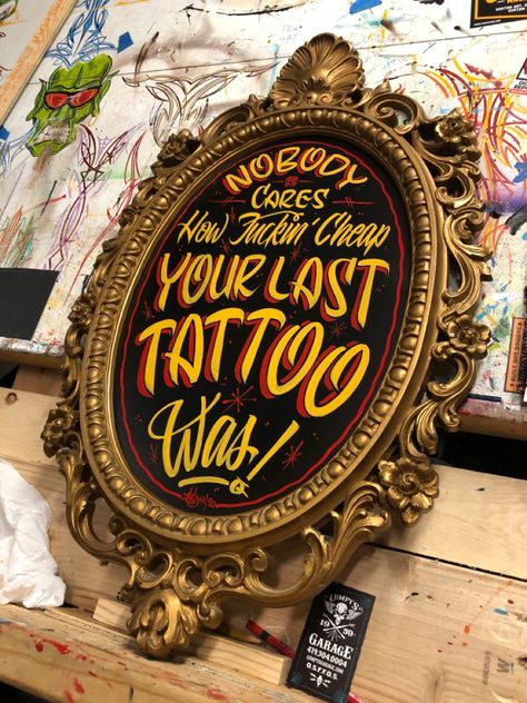 Tattoo Shop Grand Opening Ideas, Tattoo Shop Bathroom Decor, Tattoo Shop Gallery Wall, Tattoo Booth Decor Ideas, Tattoo Shop Signs Ideas, Opening A Tattoo Shop, Tattoo Home Decor, Tattoo Convention Booth Ideas, Tattoo Booth Decor