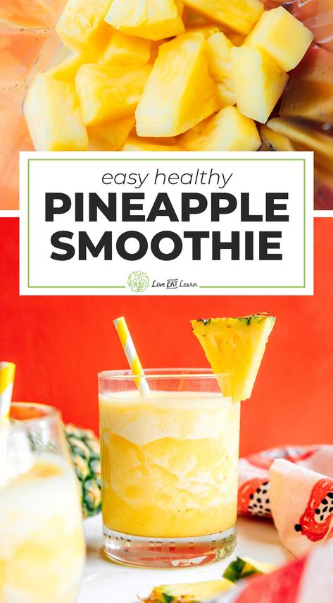 Dive into tropical vibes with this easy Pineapple Smoothie recipe. Made with just pineapple and coconut water (+ extra flavor ideas)! #smoothie #beverage #healthy #pineapple #tropical Pineapple Smoothie Healthy, Coconut Water Smoothie Recipes, Easy Vegetarian Breakfast, Tropical Smoothies, Healthy Budget Meals, Coconut Water Recipes, Blend Jet, Tropical Smoothie Recipes, Pineapple Smoothie Recipes