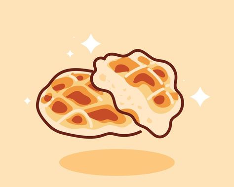 Tasty waffle breakfast cute sweet food bakery logo cartoon hand drawn cartoon art illustration Waffle Design, Waffle Cartoon, Making Croissants, Baking Logo, Waffle Bar, Strawberry Compote, Food Png, Breakfast Waffles, Drawing Cartoon Faces