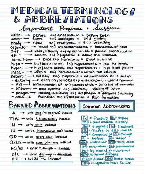 Medical Terminology & Abbreviations #medicalschool #resources #medicalstudent - Image Credits: Cece's Study Guides Nursing Notes Australia, Medical Terminology Notes Study Guides, Musculoskeletal System Nursing Notes, Cma Medical Assistant Notes, Medical Surgical Nursing Notes, Medicine Notes Study, Medical Terminology Notes, Medical Assistant Notes, Nursing School Notes Study Guides