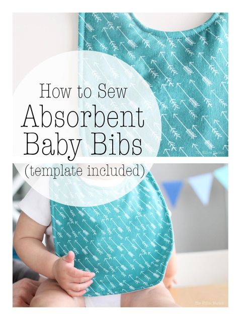 How to Sew very Absorbent Homemade Bibs Holiday Hand Towels, Easy Baby Blanket, Baby Sewing Projects, Beginner Sewing Projects Easy, Baby Sewing Patterns, Sewing Projects For Kids, Cadeau Diy, Baby Projects, Leftover Fabric