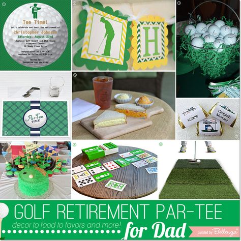 Golf Theme Retirement Party Ideas, Golf Themed Retirement Party, Golf Retirement Party Ideas, Golf Partee, Golf Retirement Party, Retirement Party Ideas, Golf Party Foods, Golf Birthday Gifts, Golf Party Favors