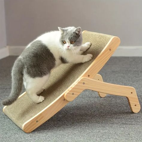 Cat Lounge, Cat Body, Furniture Scratches, Cat Bed Furniture, Wood Cat, Cat Scratching Post, Wooden Cat, Cat Scratcher, Cat Training