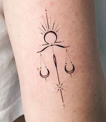 Libra Card Tattoo, Pretty Libra Tattoos, Cute Libra Tattoos For Women, Scales Balance Tattoo, Small Libra Scale Tattoo, Libra Lotus Tattoo, Libra Scales Tattoo Women, Leo Libra Tattoo Combined, Feminine Libra Tattoo