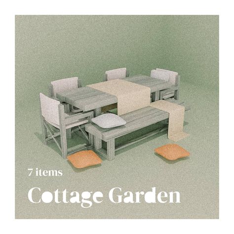 Sims4 Cc Garden, Sims4 Cottagecore Cc, Sims 4 Cc Backyard, Sims 4 Garden Cc, Sims 4 Cc Furniture Living Rooms, Sims 4 Cc Patreon, Sims 4 Cottage, 70s Furniture, Ts4 Mods