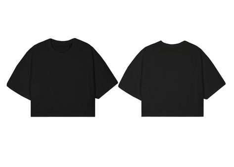 Vector Mockup Clothes, Clothing Brand Mockup, Mockups Clothing, Clothes Mockup Free, Black T Shirt Mockup, Streetwear Mockup, Crop Top Mockup, Tee Shirt Mockup, Graphic Design Clothing