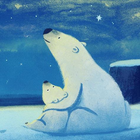 Polar Bear Drawing, Polar Bear Illustration, Snow Illustration, Polar Bear Art, Penguins And Polar Bears, Animal Illustration Art, Bear Drawing, Bear Illustration, Bear Art