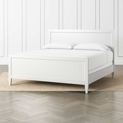 White King Bed, White Wooden Bed, Bed Crate, White Queen Bed, White Bed Frame, Modern Sofa Designs, Teen Girl Bedroom, White King, White Bedroom Furniture