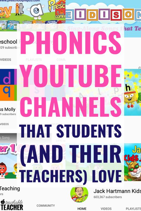 Phonics Videos, Learning Websites For Kids, Phonics Instruction, Homeschool Education, Homeschool Learning, Homeschool Kindergarten, Teaching Phonics, Learning Websites, Phonics Activities