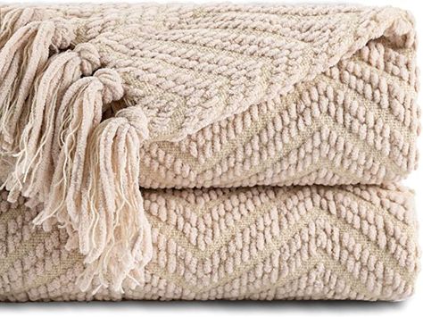 Amazon.com: BATTILO HOME Beige Throw Blanket for Couch, Textured Knitted Throw Blanket with Tassels, Couch Cover Blanket Warm Decorative Tan Throw Blanket for Sofa Living Room, 50" x 60" : Home & Kitchen Beige Throw Blanket, Tan Throw Blanket, Neutral Throw Blanket, Neutral Throw, Grey Throw Blanket, Beige Throws, Boho Throw Blanket, Cream Throw, Chenille Throw