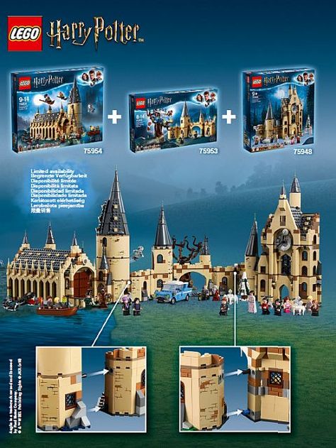 Combining LEGO Harry Potter sets & more! Harry Potter Lines, Harry Potter Lego, Harry Potter Castle, Classe Harry Potter, Best Lego Sets, Harry Potter Lego Sets, Harry Potter Hogwarts Castle, Lego Hogwarts, Harry Potter Set