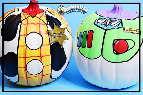 Disney Pumpkin Painting, Toy Story Party Ideas, Pumpkin Paint, Pumpkin Paintings, Decorated Pumpkins, Toy Story Halloween, Halloween Pumpkin Crafts, Creative Pumpkin Painting, Creative Pumpkin Decorating