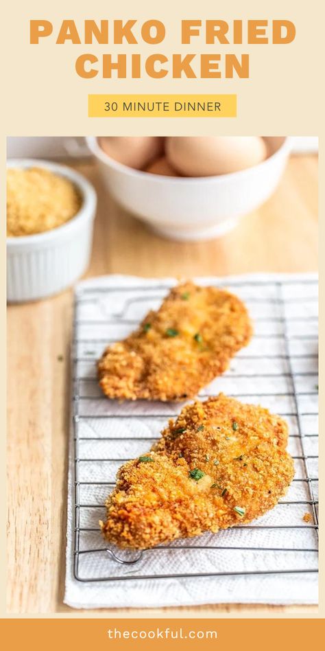 Panko Bread Crumbs Chicken, Fried Chicken Panko Bread Crumbs, Panko Crusted Chicken Fried, Fried Chicken With Panko Bread Crumbs, Fried Chicken With Bread Crumbs, Fried Boneless Chicken Breast, Panko Fried Chicken, Panko Chicken Tenders, Cooking Vision Board