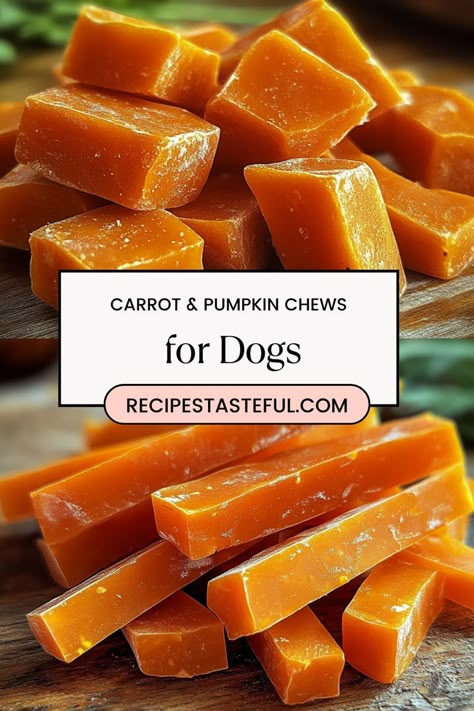 Dog Chews Homemade, Pumpkin Recipes For Dogs, Dog Treats Homemade Pumpkin, Vegan Dog Treats, Carrot Pumpkin, Carrot Dogs, Pet Treats Recipes, Pet Recipes, Dog Treats Homemade Easy