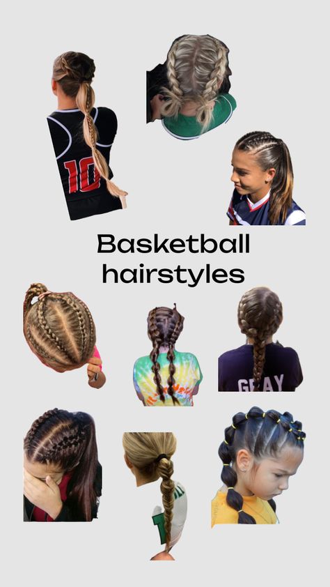 Basketball Hair, Preppy Hairstyles, Basketball Hairstyles, Hairstyles Pigtails, Volleyball Hairstyles For Curly Hair, Ball Hairstyles, Ribbon Hairstyle, Game Day Hair, Cute Curly Hairstyles