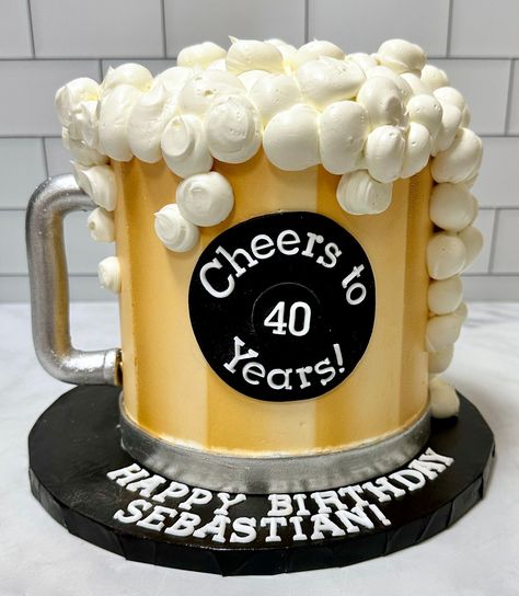 35th Bday Cake Men, 40th Cake Ideas For Men, Happy 40th Birthday Cakes For Men, Cheers And Beers Birthday Cake, Cheers And Beers Cake Ideas, Mens 40th Birthday Cake Ideas, 40 Birthday Cake Ideas For Men, 70th Cake For Men, 80th Birthday Cake For Men Dads