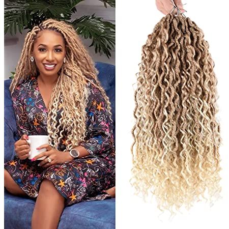 #crochet #hair #locs #ombre #fauxlocs #goddesslocs #curly Wavy Crochet Hair, Braids 2022, Boho Goddess Locs, Curly Faux Locs Crochet, Wavy Crochet, Goddess Locs Crochet, Curly Faux Locs, Faux Locs Crochet, Crochet Faux Locs