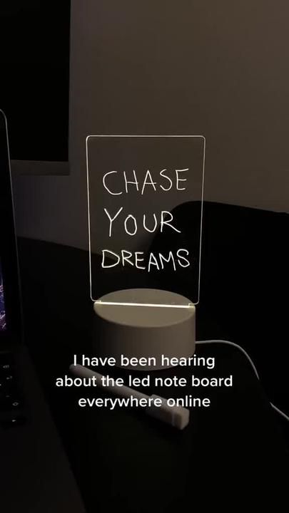 LED NOTE BOARD ✅👌🏻 #ledlights #tiktokmademebuyit #buynow #technology... | TikTok Led Writing Board, Note Board, Led Board, Acrylic Led, Taking Notes, Memo Board, Pen Gift, Message Board, Good Notes