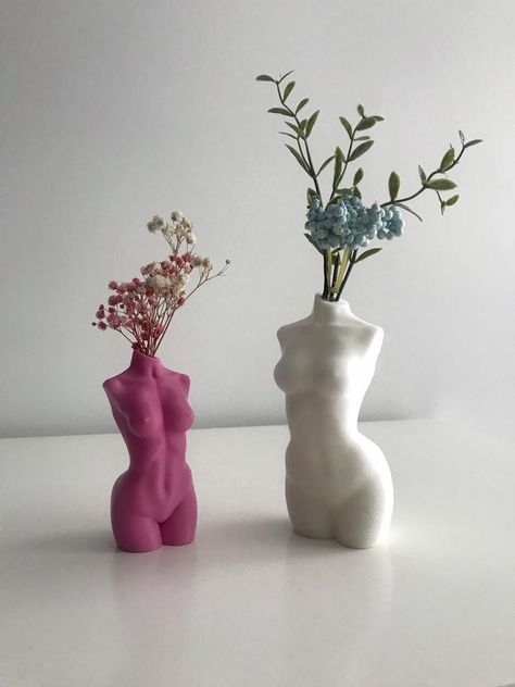 Women Vase, Pot Ornaments, Body Vase, Body Decor, Clay Diy Projects, Vase Flower, Clay Art Projects, Ceramics Ideas Pottery, Female Body