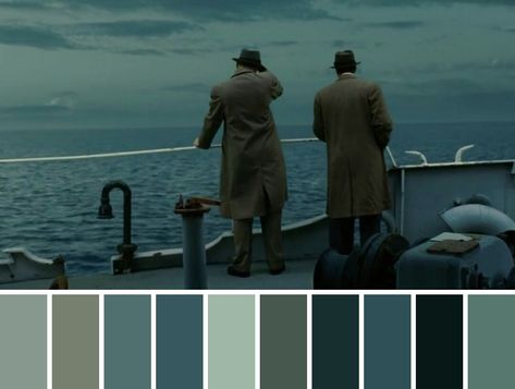 movie & film cinematography color palette Shutter Island Color Palette, Film Palette Color Schemes, Forest Palette Color, Shutter Island Cinematography, Cinematic Colour Palette, Film Colour Palette, Cinematography Color Palette, Cenimatic Color Platte, Movies Color Palette