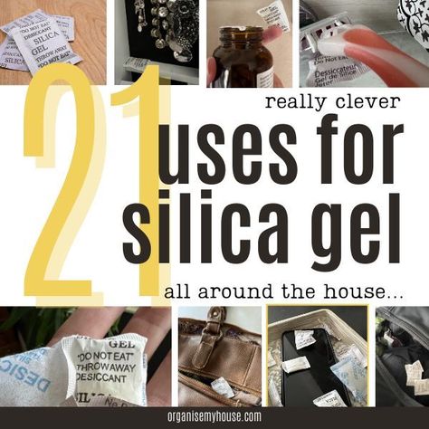 Silica Gel Uses, Silica Packets, Get Organised, Household Chores, Silica Gel, Sachets, My House, Cleaning Hacks, The House