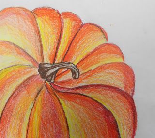 Exploring Art: Elementary Art: 5th Grade Composition Gourds and Pumpkins Grade 5 Art, Art Elementary, Halloween Art Projects, Art Docent, Pumpkin Drawing, Fall Art Projects, October Art, 6th Grade Art, 4th Grade Art