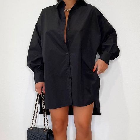 Vacation Dresses Casual, Button Up Shirt Dress, Collar Shirt Dress, Dress Sleeve Length, Collared Shirt Dress, Casual Shirt Women, Shirt Dress Casual, Black Dresses Casual, Turndown Collar