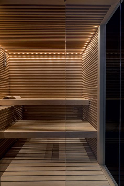 Spa Wood Design, Sauna Astetic, Wellness Sauna Spa, Dry Sauna Design, Modern Sauna Design, Sauna Design Modern, Residential Sauna, Small Sauna Ideas, Sauna Design Interior