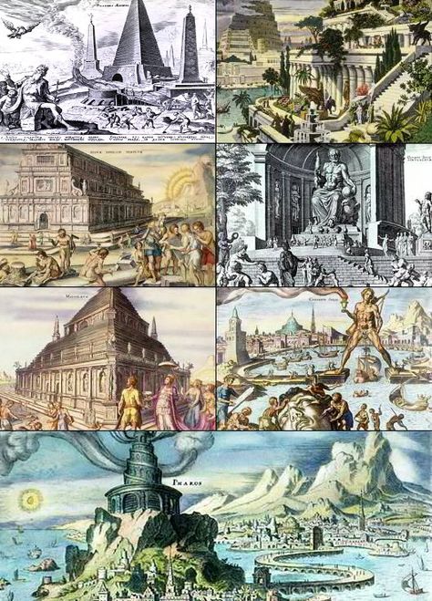 Mausoleum At Halicarnassus, Gardens Of Babylon, Great Pyramid Of Giza, Ancient World, Hagia Sophia, Pyramids Of Giza, Ancient Mysteries, Seven Wonders, Dutch Artists