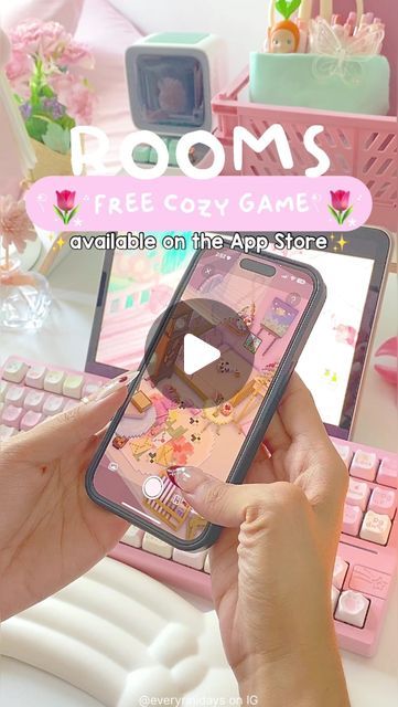 rini’s studygram • deskgram ☻ on Instagram: "— this game is for the ✨creatives✨  hey there besties 🫶🏻 Rooms has got to be the coziest game i've played so far that's available for ✨FREE✨ with no ads on the app store! just imagine roblox, minecraft, and sims in one game, that's what Rooms is all about since you can build, organize, design, and play while interacting with others 🤩   i get to experience the best of both worlds since i spend hours designing and playing (it's that addictive 😳) a room is now waiting for you to design 🏠 it's completely free on the app store, try it now @things_incorporated 💗  [tags!] #reels #reelsinstagram #rooms #roomsapp #roomsxyz #cozygaming #cozy #cozygames #cozygamergirl #cozygamer #cozyhome #cozydesksetup #cozycorner #cozygameraesthetic #freegames #app Fun Free Games Apps, Addictive No Wifi Games, Games For Girls On Phone, Fun Games On App Store, Game Cute Play Store, Cozy Roblox Games, Cozy Games For Ipad, Cozy Games For Iphone, Good Games To Play On Phone