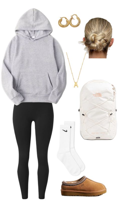 Ugg Tasman’s,grey hoodie,black leggings Tasman Uggs Outfits Comfy, Outfits With Platform Tasman Uggs, New Balance Shoes 574 Outfit Aesthetic, Outfits To Wear With Uggs Tasman, Outfit Inspo With Ugg Tasman, Cute Outfits With Uggs Tasman, Outfit Ideas Ugg Tasman, Ugg Tasman Fits, Tasman Uggs Outfits Sweatpants