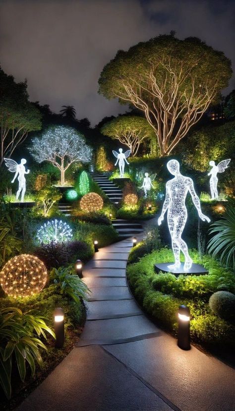 20+ Enchanting Garden Sculpture Ideas for an Inspired Outdoor Area 54 Garden With Sculptures, Get Together Decoration Ideas, Enchanting Garden Ideas, Park Garden Design, Fairy Garden Ideas Outdoor, Topiary Sculpture, Outdoor Sculpture Garden, Enchanting Garden, Gardens Ideas