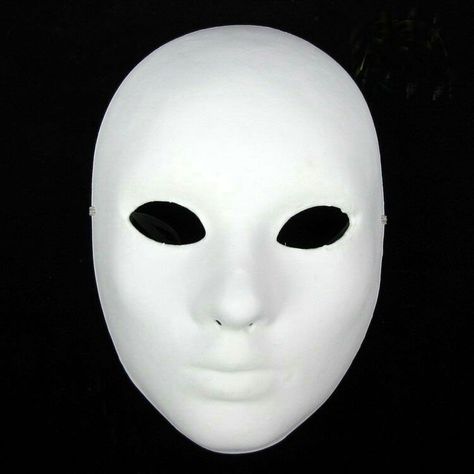 Plain White Mask, George Saunders, Cliche Quotes, White Masks, Mtv Scream, Woman Mask, Mask Full Face, Mask Paper, Plain Face