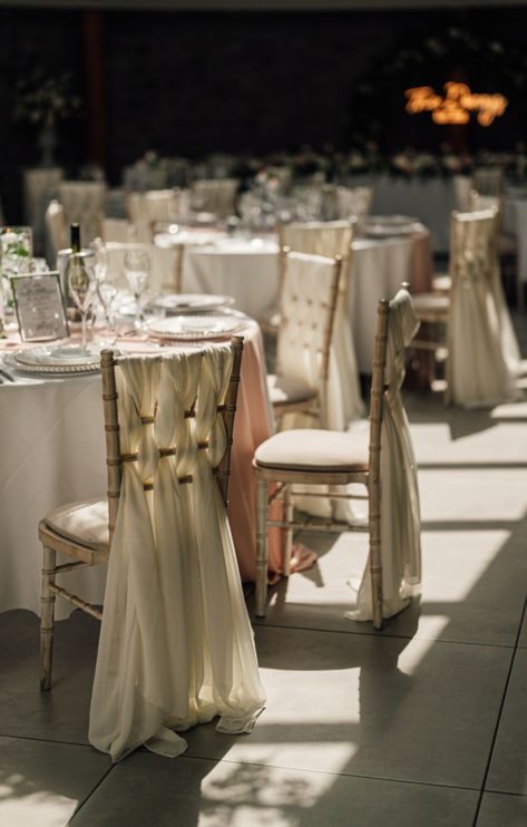 Woven wedding chair drapes✨ #weddingstyle #weddingstylist #weddingphotography #weddinginspiration #weddingguest #weddinginspo #weddingideas #weddingplanner #waleswedding Chivari Chair Draping, Chivari Chairs Wedding, Ballroom Design, Chivari Chairs, Wedding Reception Chairs, Wedding Crest, Reception Chair, Satin Heels, Wedding Stylist