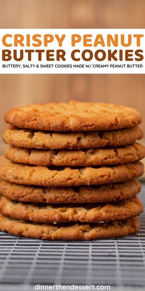 Crispy Peanut Butter Cookies, Maple Peanut Butter, Butter Crunch Cookies, Peanut Butter Recipes Easy, Crunchy Peanut Butter Cookies, Peanut Butter Biscuits, The Salty Marshmallow, Salty Marshmallow, Homemade Peanut Butter Cookies