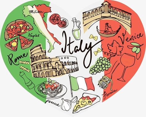 Solo Travel Destinations, Italy Map, Regions Of Italy, Heart Stickers, International Travel, Solo Travel, Italy Travel, Travel Journal, Vector Icons