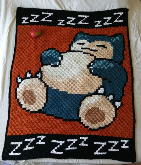 Cool Crochet Blanket Ideas, Crochet Pokémon Blanket, Pokemon Crochet Patterns Free Blanket, Crochet Anime Blanket, Kirby Crochet Blanket, Anime Crochet Blanket, Crochet Pokemon Blanket, Pokemon Crochet Blanket, Crochet Pixel Blanket