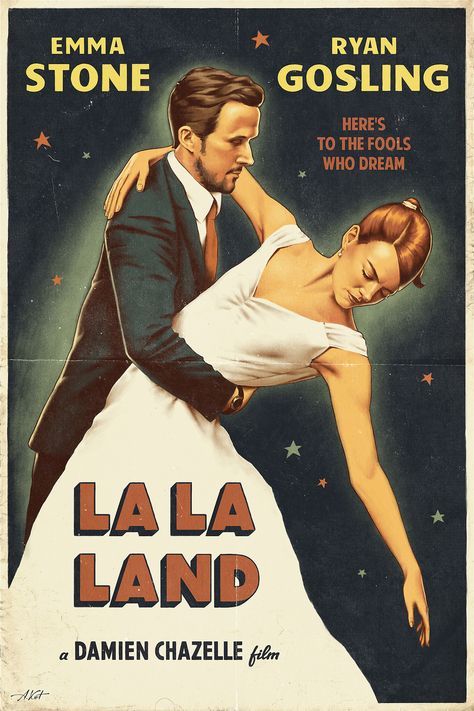 ArtStation - "La La Land" poster, Alexey Kot Mommy Film, Land Movie, Here's To The Fools Who Dream, Sherlock Poster, Damien Chazelle, Beau Film, Film Vintage, Iconic Movie Posters, Paint Bar