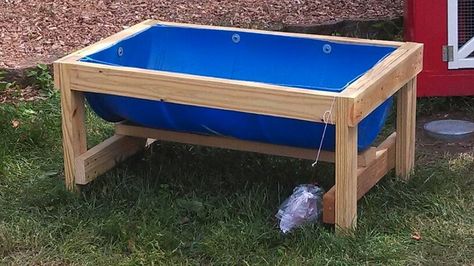 Cow Feeding Trough, Cattle Feed Trough Ideas, Diy Water Trough For Animals, Water Trough For Goats, Livestock Water Trough Ideas, Livestock Wash Rack, Horse Water Trough Ideas, Diy Feed Trough, Pig Water Trough