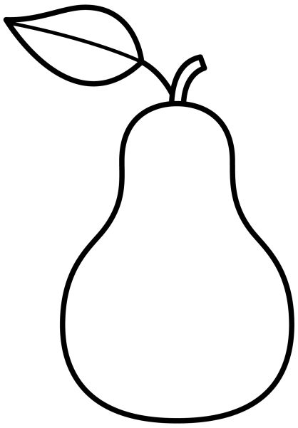 Pear Template Free Printable, Pear Craft, Pear Drawing, Montessori Crafts, Octopus Crafts, August Crafts, Vegetable Coloring Pages, Pear Art, January Crafts