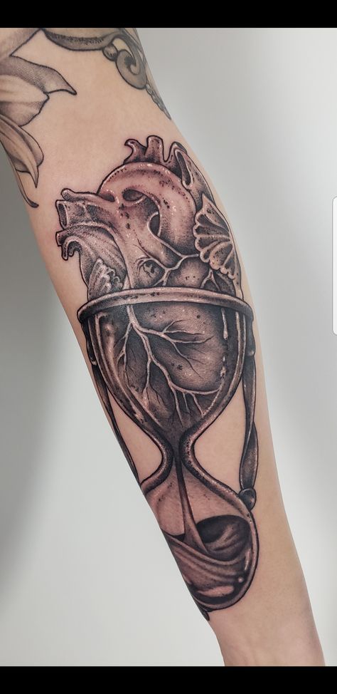 Heart on my sleeve by @knoxessextattoo in Windsor ON CA Heart On My Sleeve Tattoo, Heart On Sleeve Tattoo, Human Heart Tattoo, 23 Tattoo, Feminine Back Tattoos, Anatomical Heart Tattoo, Heart On My Sleeve, Arm Band Tattoo, Clock Tattoo