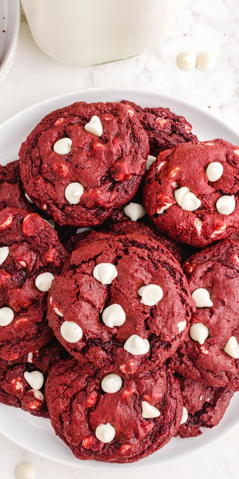 Essen, Red Velvet Cookies Aesthetic, Red Velvet Cookie Recipe, Ava Chen, Red Velvet Flavor, Soft Cookie Recipe, Book Journals, Velvet Cookies, Twisted Love