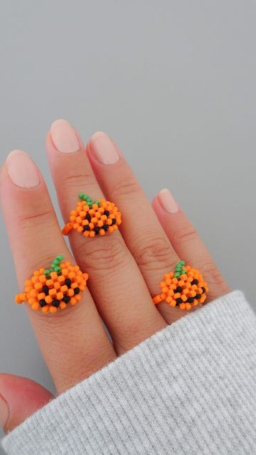 ALEGRIA on Instagram: "Beaded pumpkin 🎃 Ring. New tutorial in my YouTube channel link in bio" Beaded Pumpkin, Pumpkin Ring, My Youtube Channel, Youtube Channel, Link In Bio, Beading, Beads, Ring, On Instagram