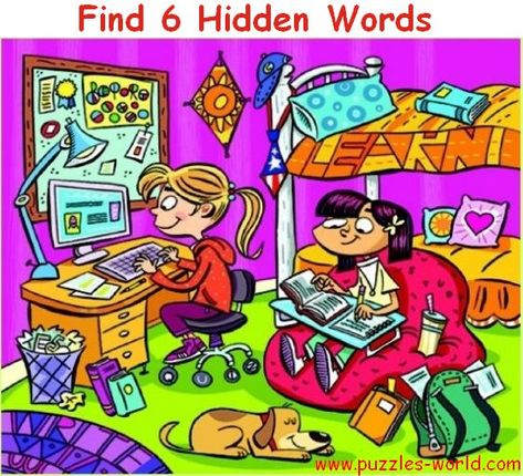 Find 6 Hidden Words Hidden Words In Pictures, Hidden Picture Puzzles, Difficult Puzzles, Puzzle Photo, Hidden Words, Picture Prompts, Six Words, Hidden Pictures, Hidden Objects