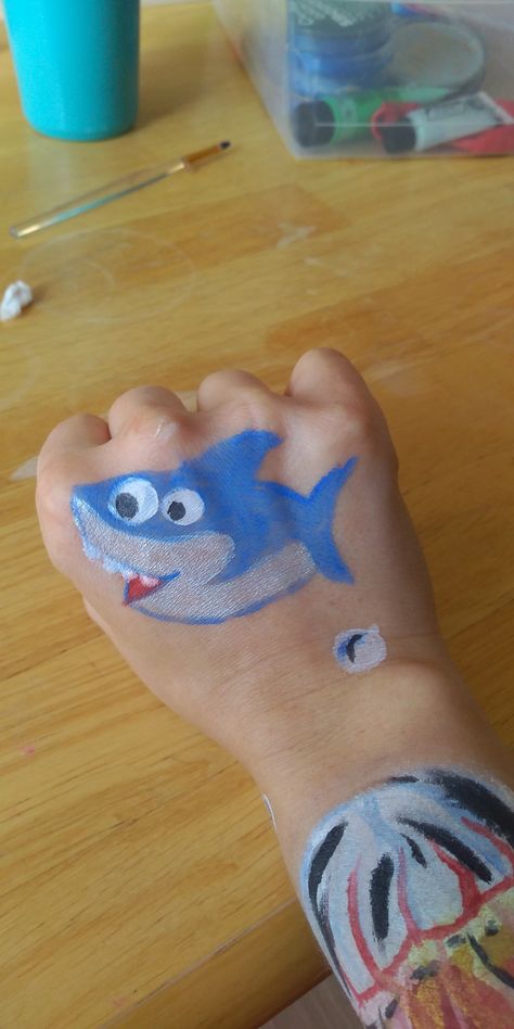 All About Sharks, Baby Yellow, Baby Shark, Face Painting, Face Paint