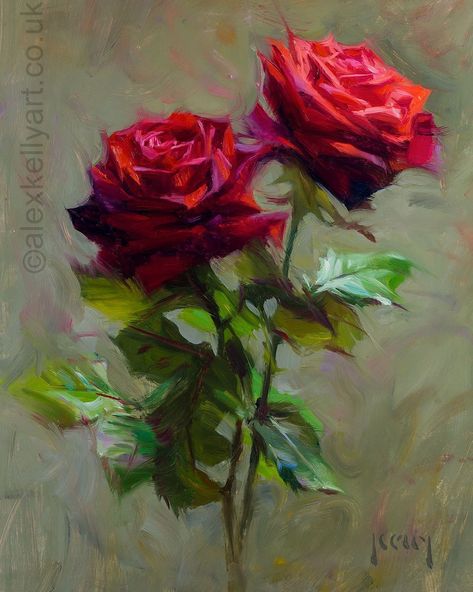 Rose Oil Painting, Rose Drawing, Roses Drawing, Oil Painting Flowers, Painting Still Life, Rose Art, Flower Art Painting, Rose Painting, Jolie Photo