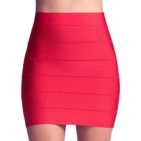 HLBandage Solid High Waist Mini Bandage Pencil Skirt M Red *** Want to know more, click on the image. Proper Attire, Pink Pencil Skirt, Belted Mini Skirt, Micro Skirt, Bandage Skirt, Mini Pencil Skirt, Body Curves, Bodycon Skirt, 2021 Fashion