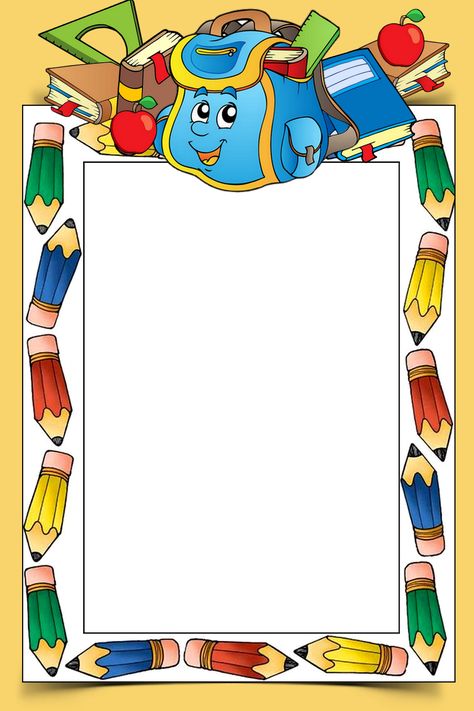 Free School Borders, School Photo Frames, School Border, Png Frame, School Board Decoration, Colorful Borders Design, School Frame, School Wall Art, Colorful Borders